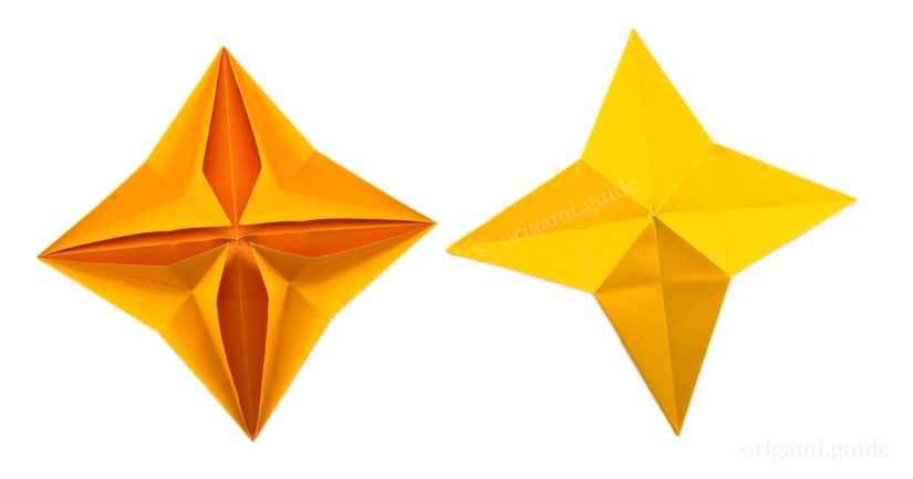 easy origami four point star 000