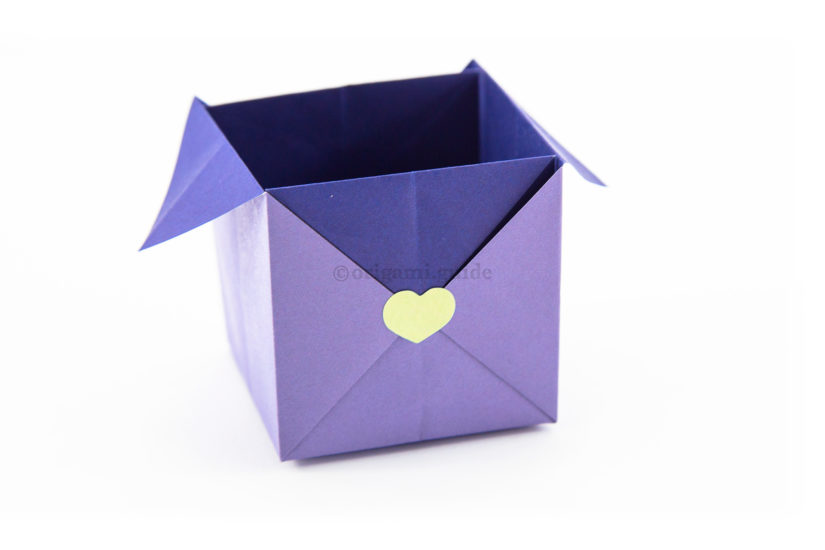 28. Now you have completed the origami packaging box.