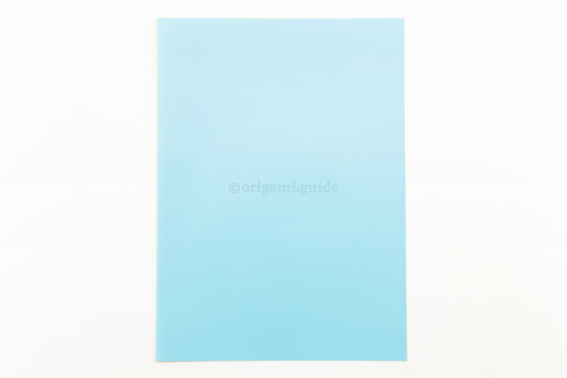 1. This is the front of the paper, our box will end up being this color.