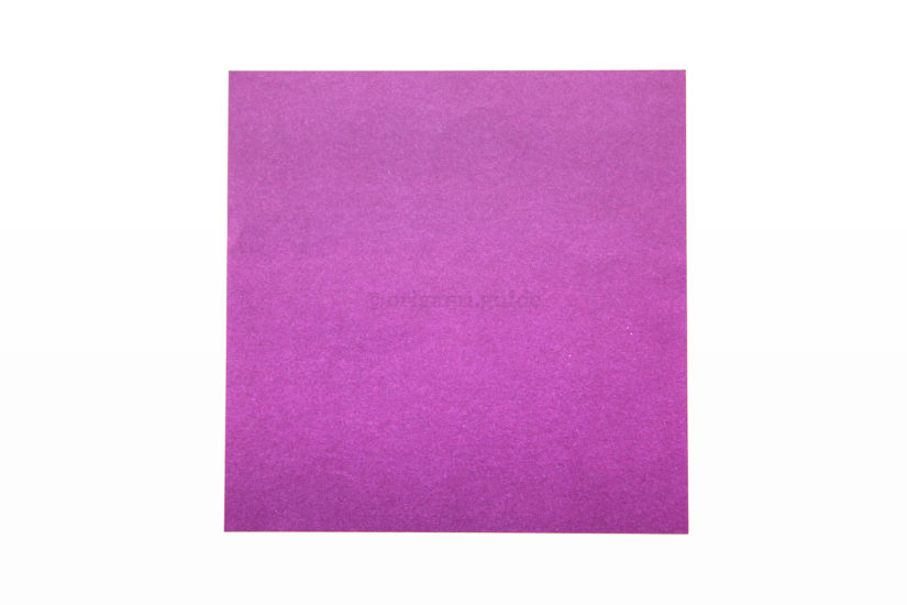 2. This is the front of the paper, your box will end up being this colour. Start this side up.