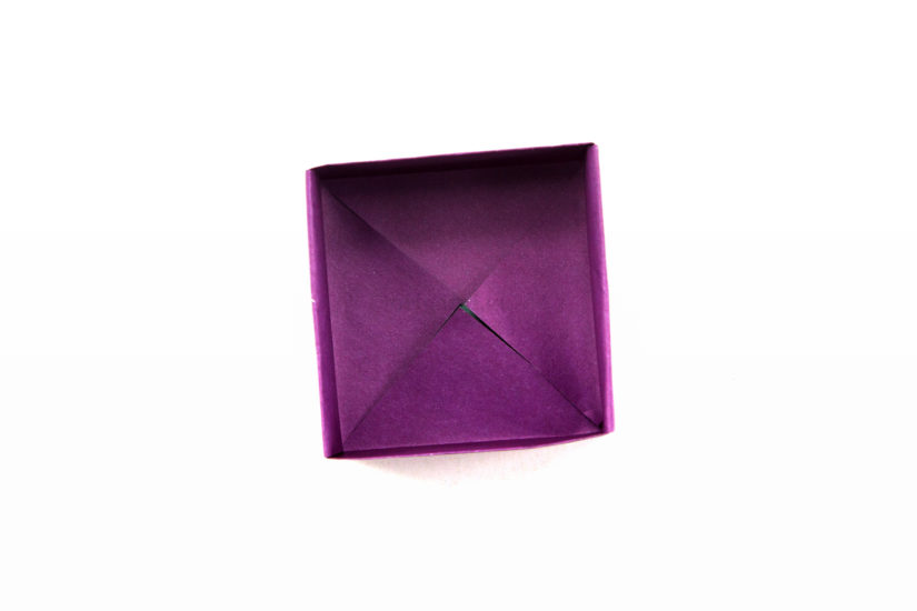 21. The origami masu box is complete.