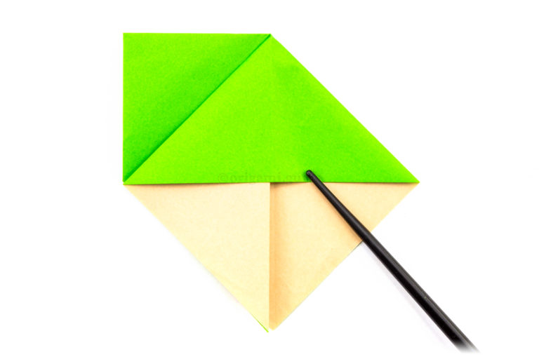 15. Flatten the top section to make it a triangular shape.