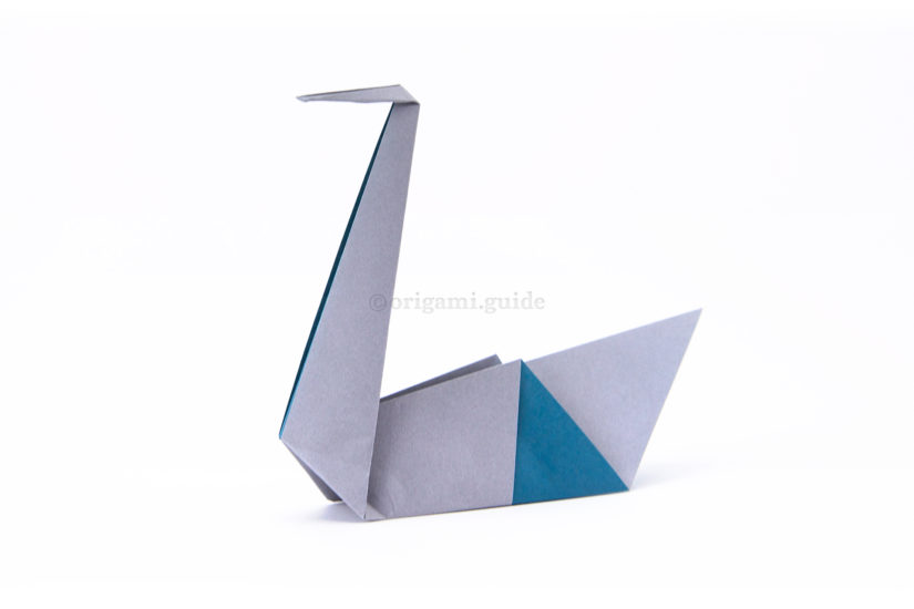 14. The origami swan is complete!