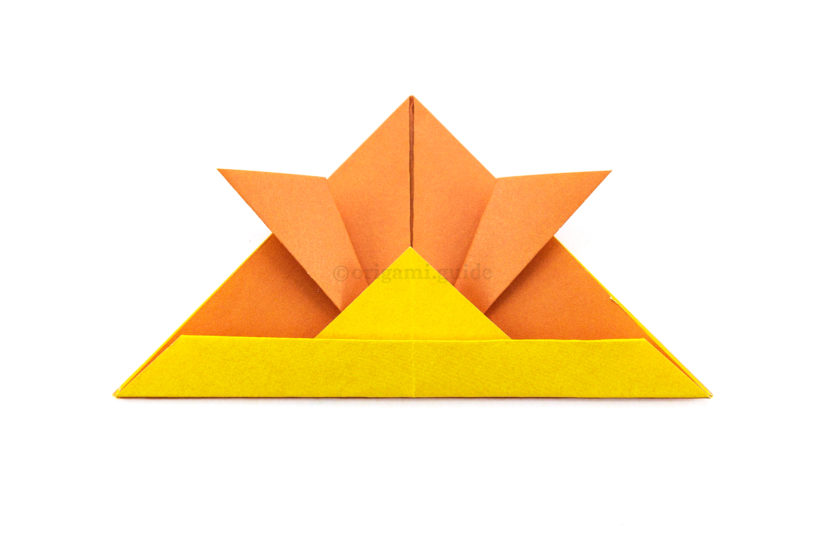 15. This is what the basic origami samurai helmet looks like.