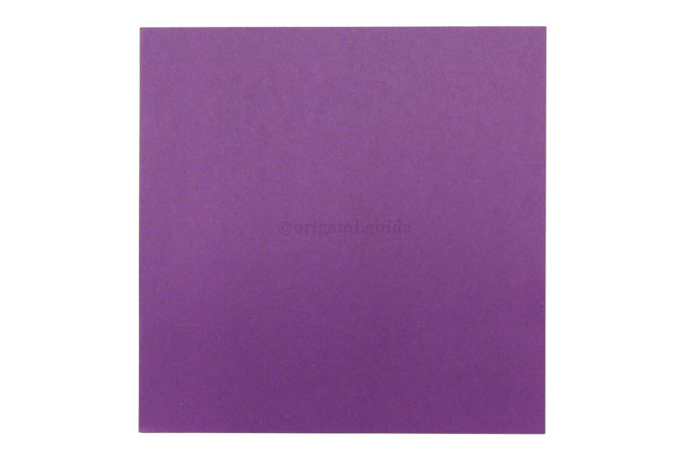 1. This is the front of the paper, our origami butterfly will end up being this colour.