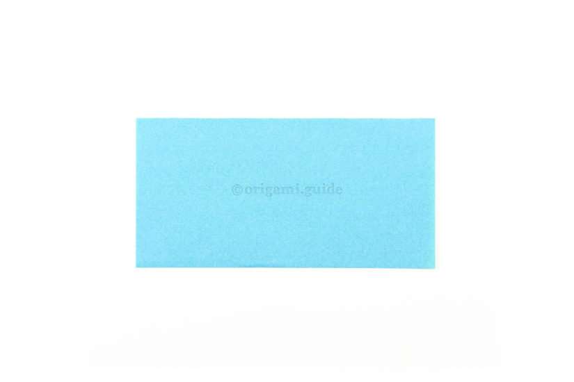 5. This is the front of your rectangular sheet, the butterfly will be this colour at the end.