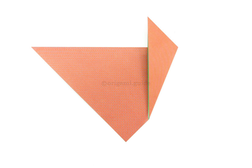 3. Fold the right corner to the left.