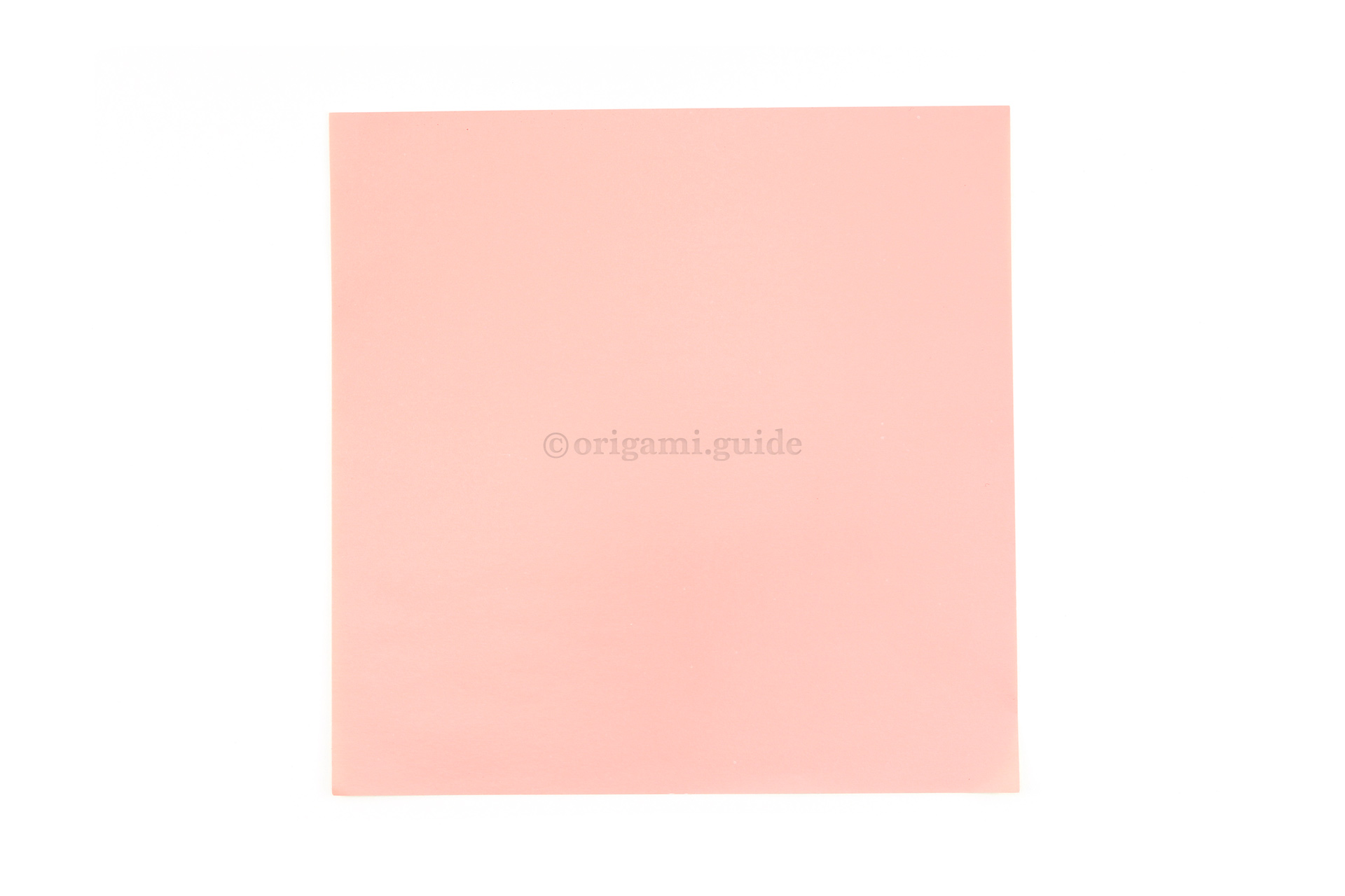 1. This is the front of our origami paper, the main area of the heart will be this color.