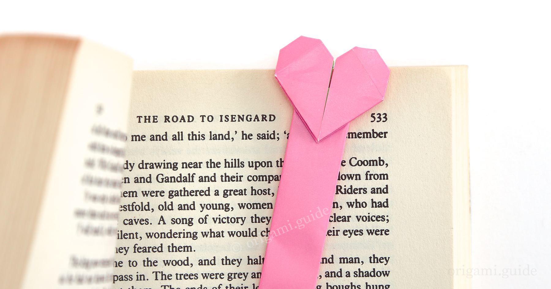 How To Make An Origami Heart Bookmark Folding Instructions Origami