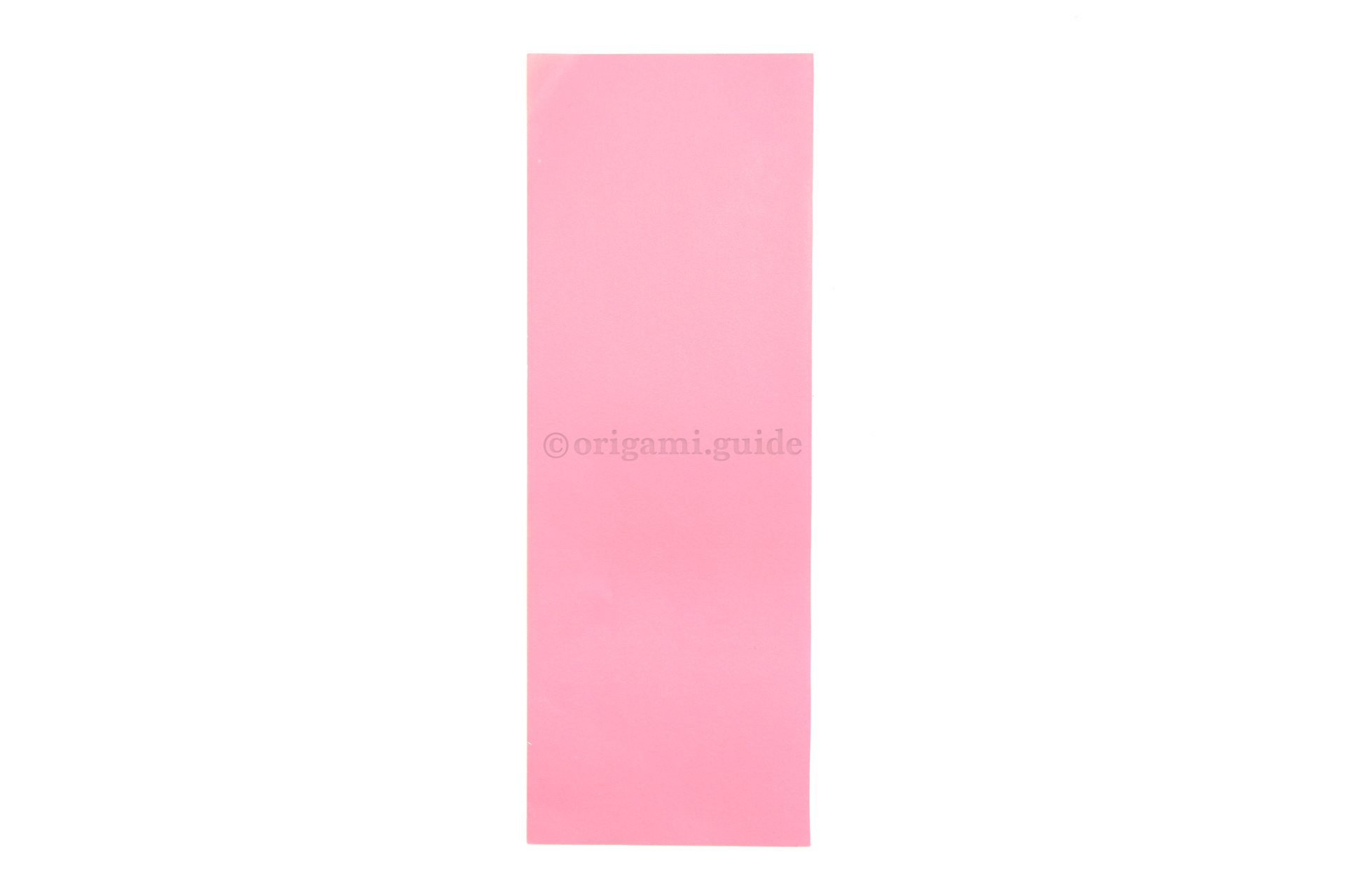 This is the front of our origami paper, our origami heart bookmark will end up this color.