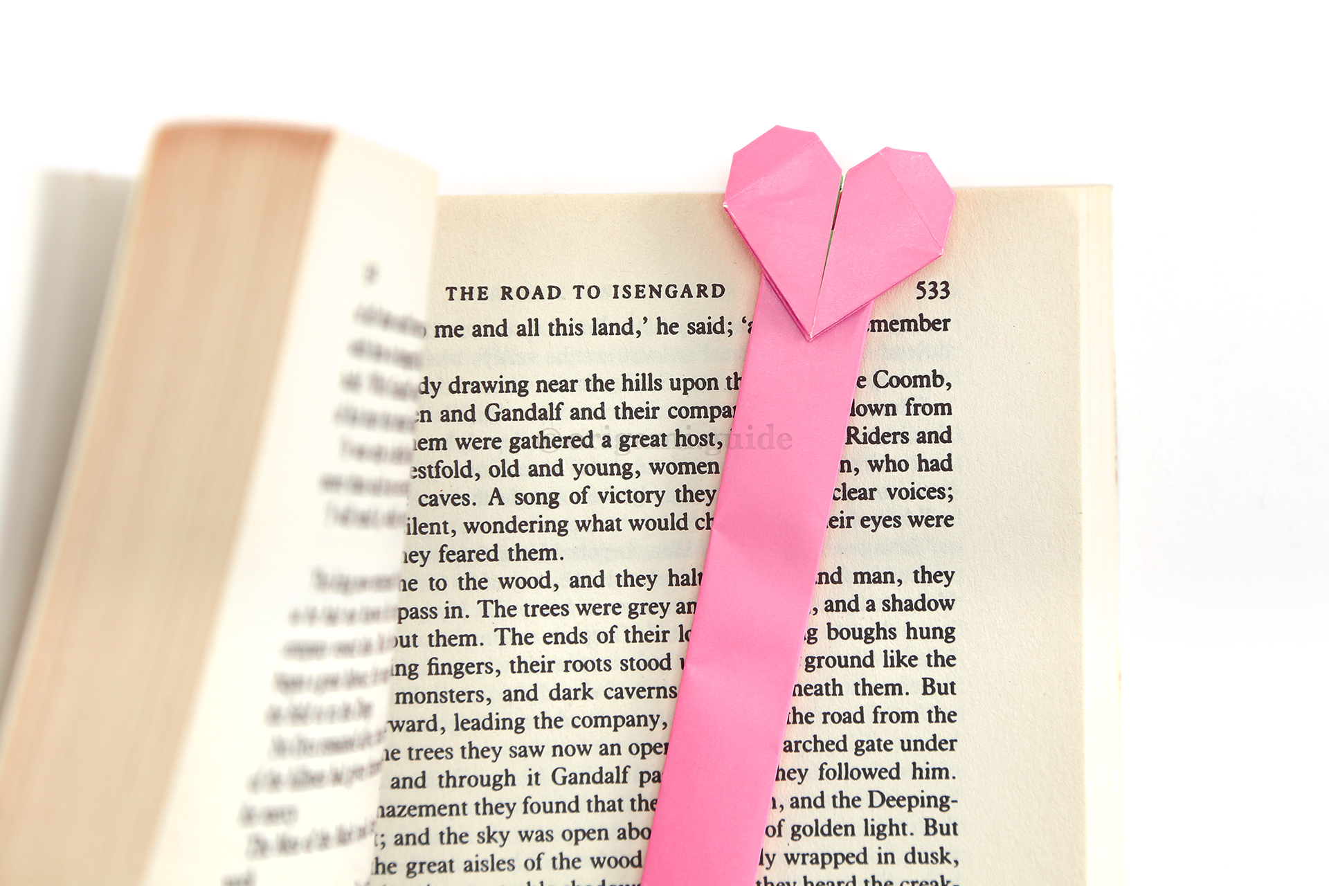 The origami heart bookmark is done!