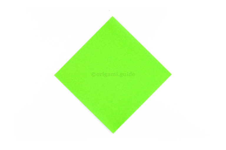This is the back of origami paper, this color won't be seen, start this side up.