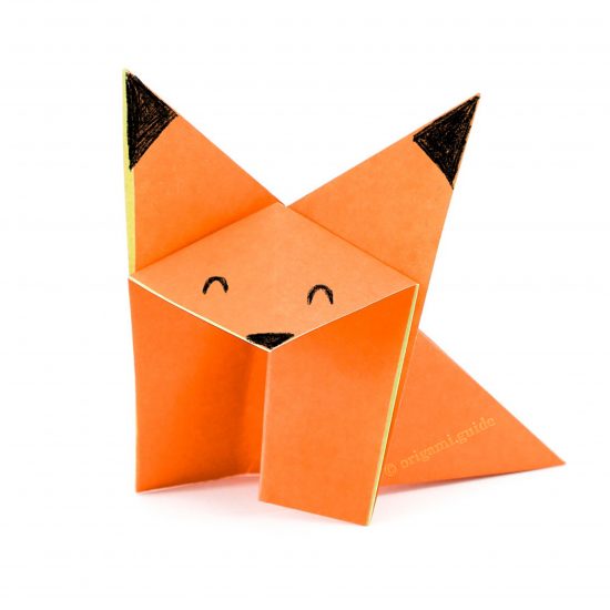 easy origami fox tutorial 00