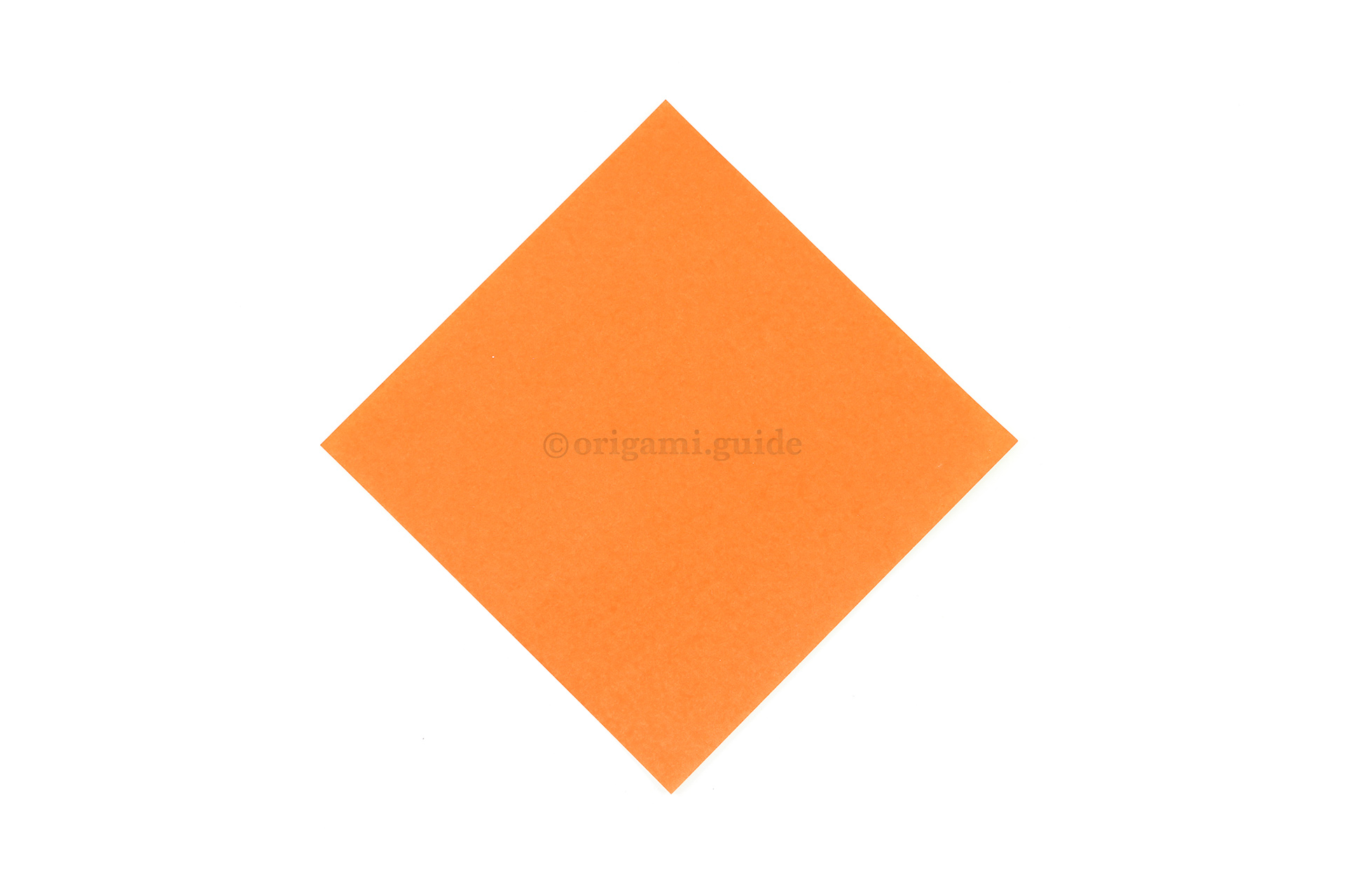 This is the front of our origami paper, our fox will end up being this colour all over.