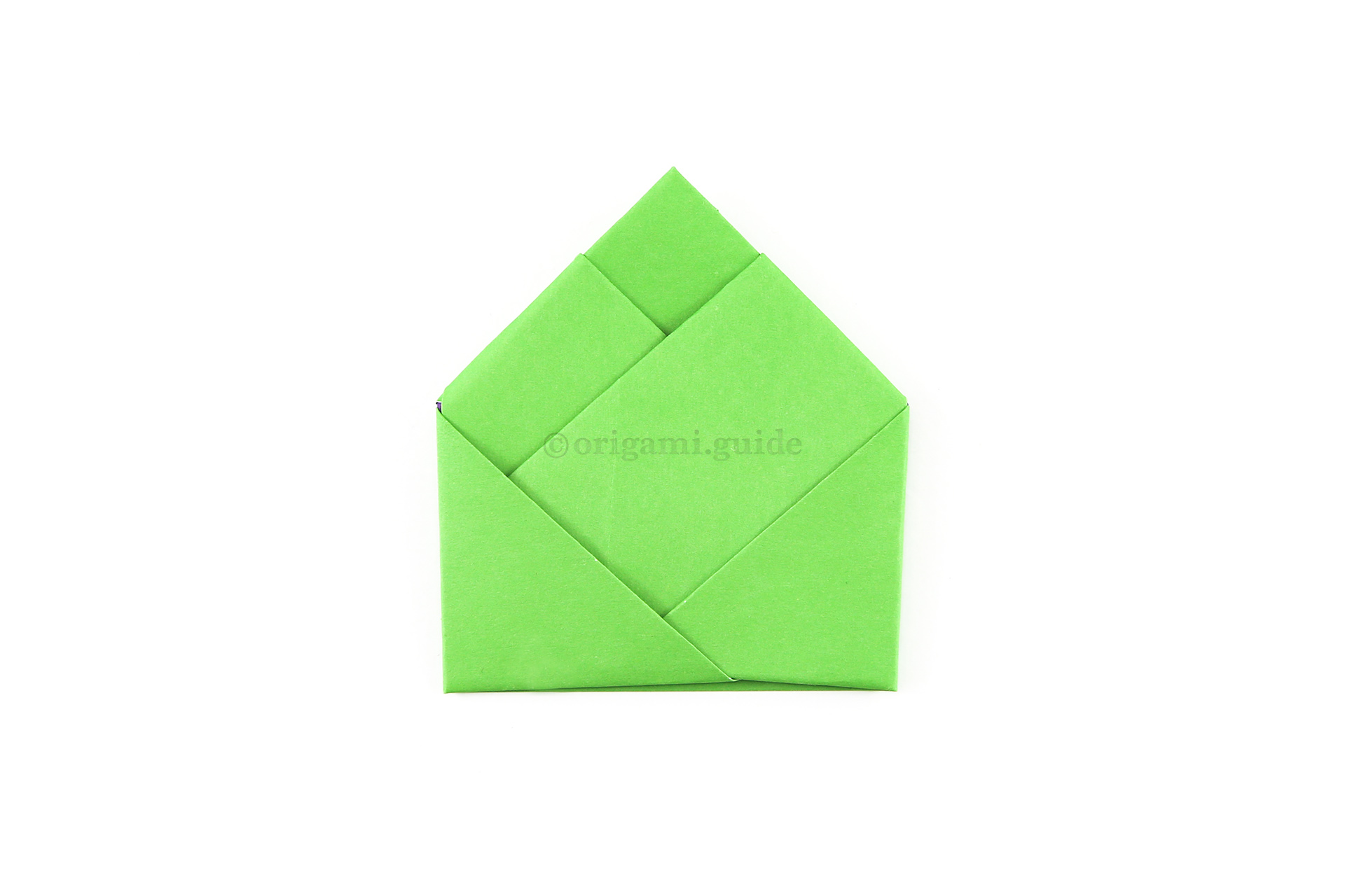 Flip the paper over, your origami bamboo letterfold is now complete.