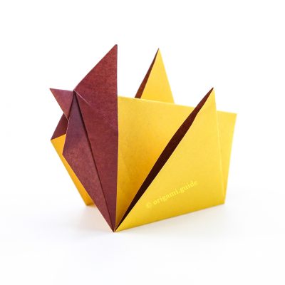 origami hen chicken tutorial 00