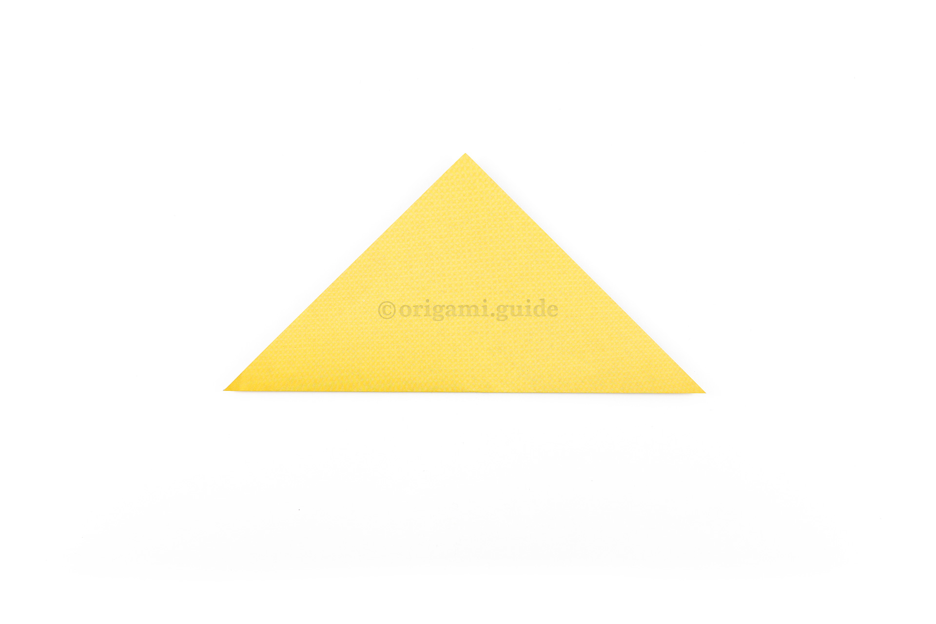 Fold the paper in half so that you have a triangle.