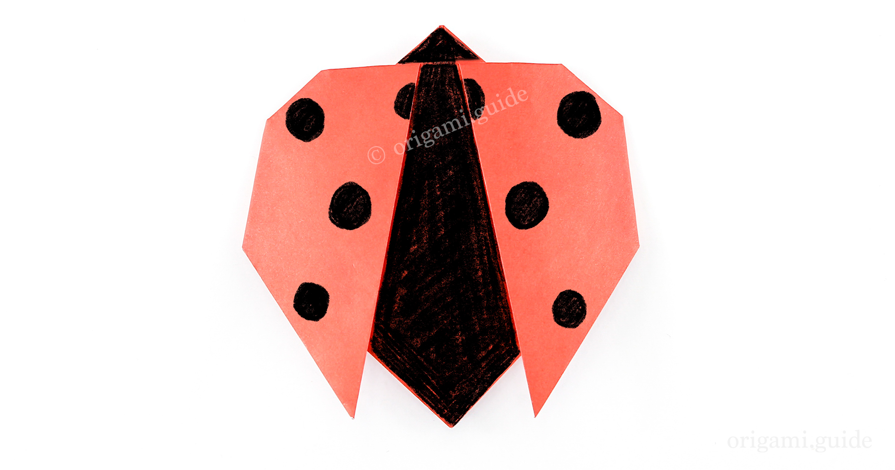How To Fold An Origami Ladybug Folding Instructions Origami Guide