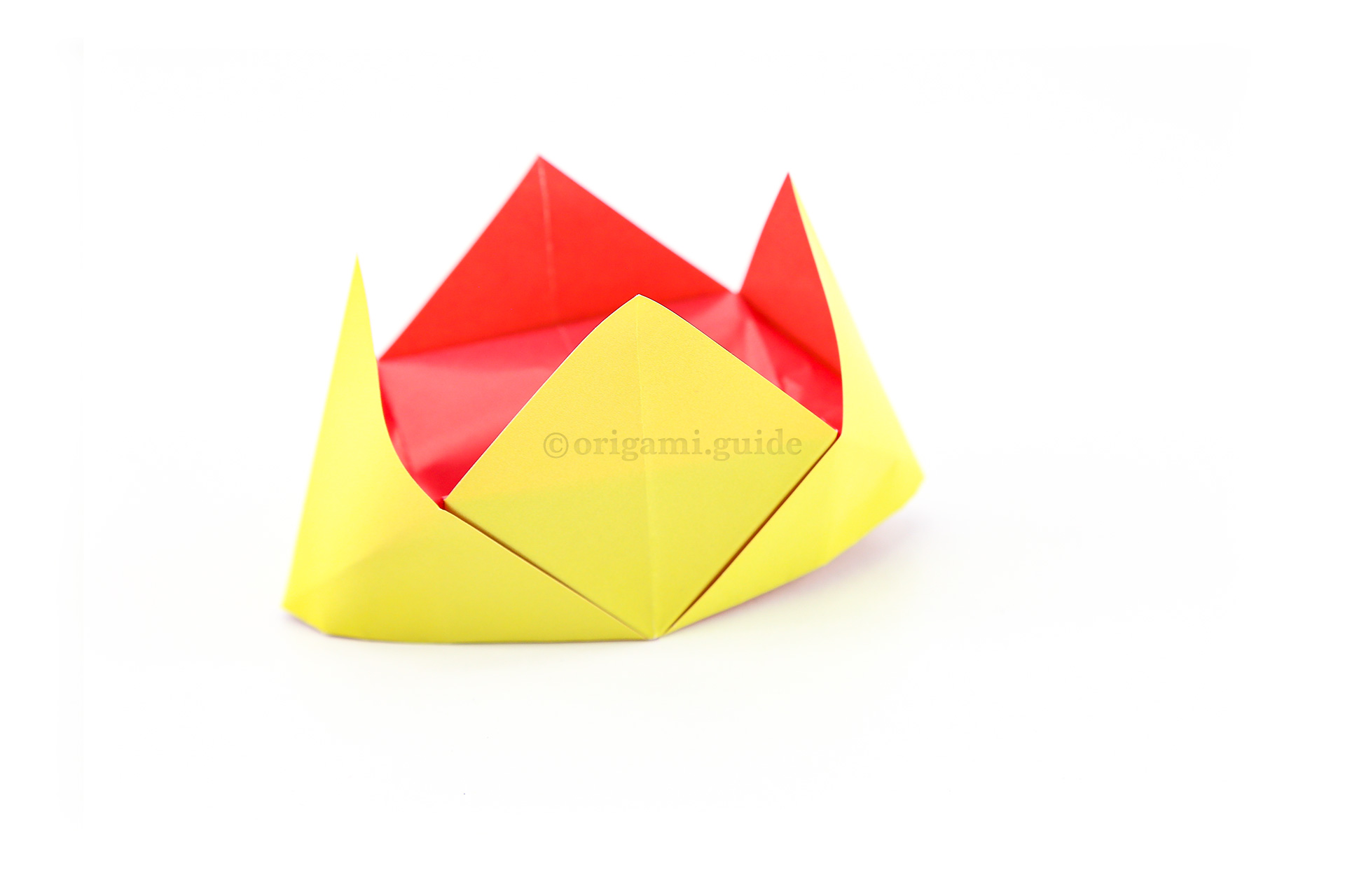 traditional origami crown tutorial 20