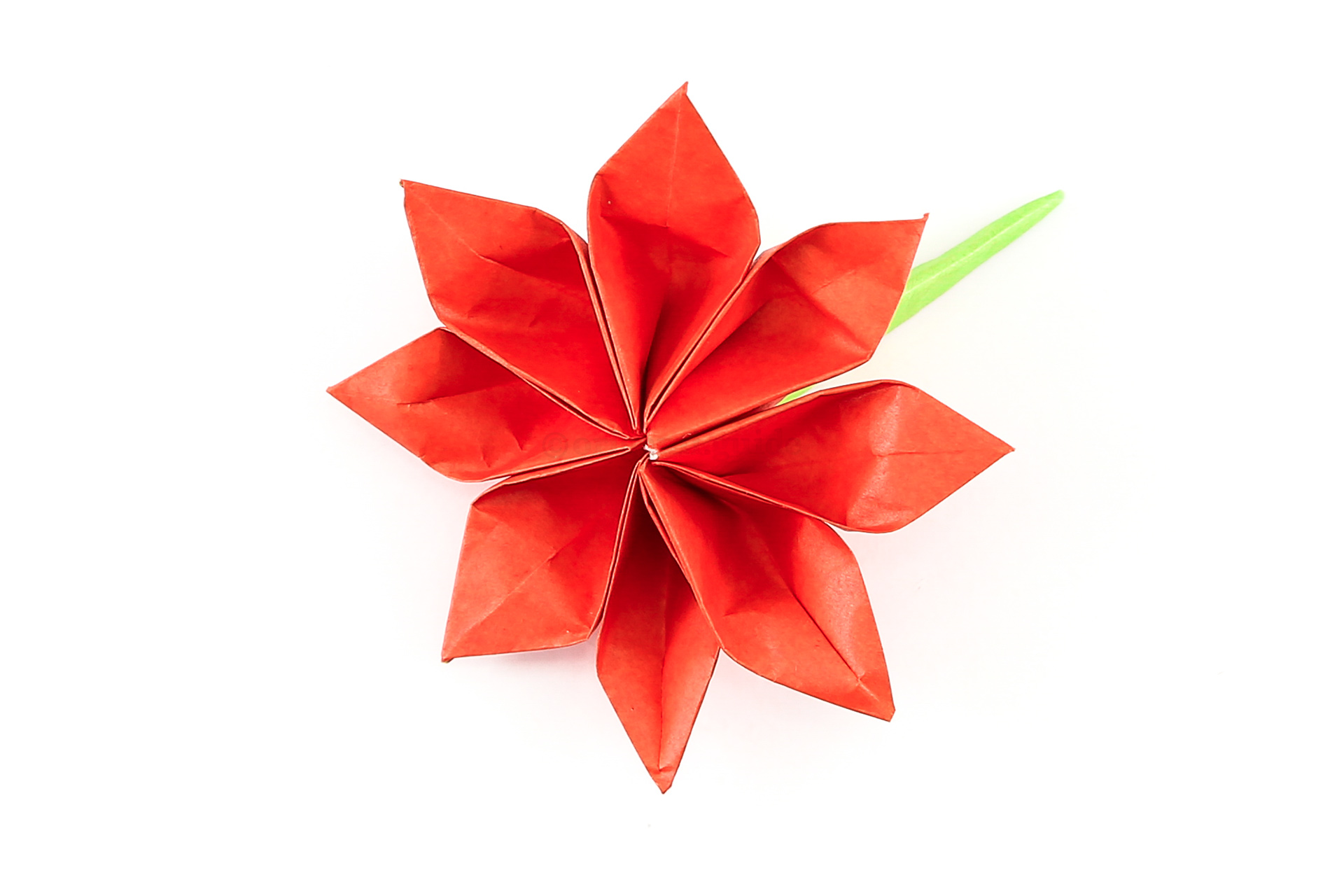origami eight petal flower tutorial 33
