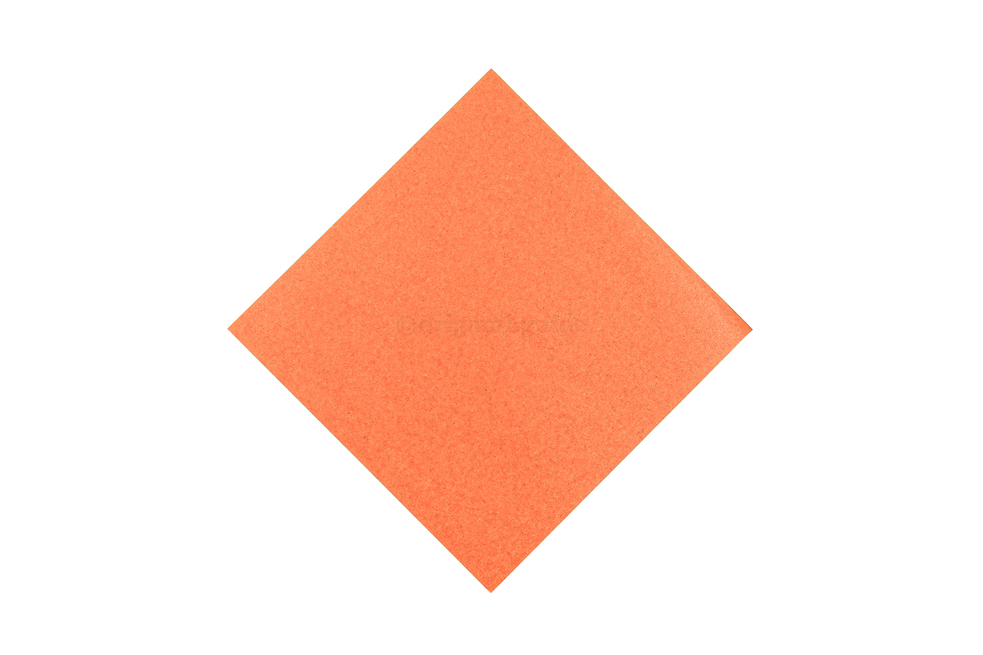 This is the back of our origami paper, this colour will show only on the top of the chickens head.