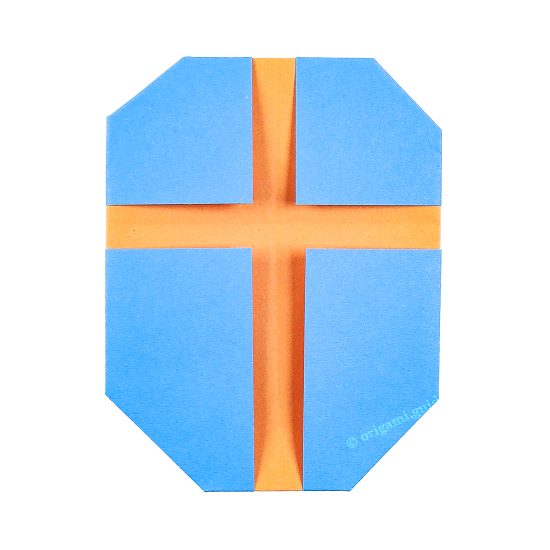 origami cross shield tutorial 00 1