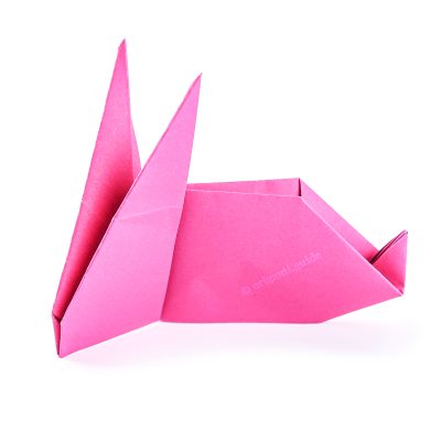 origami sleeping rabbit tutorial 00
