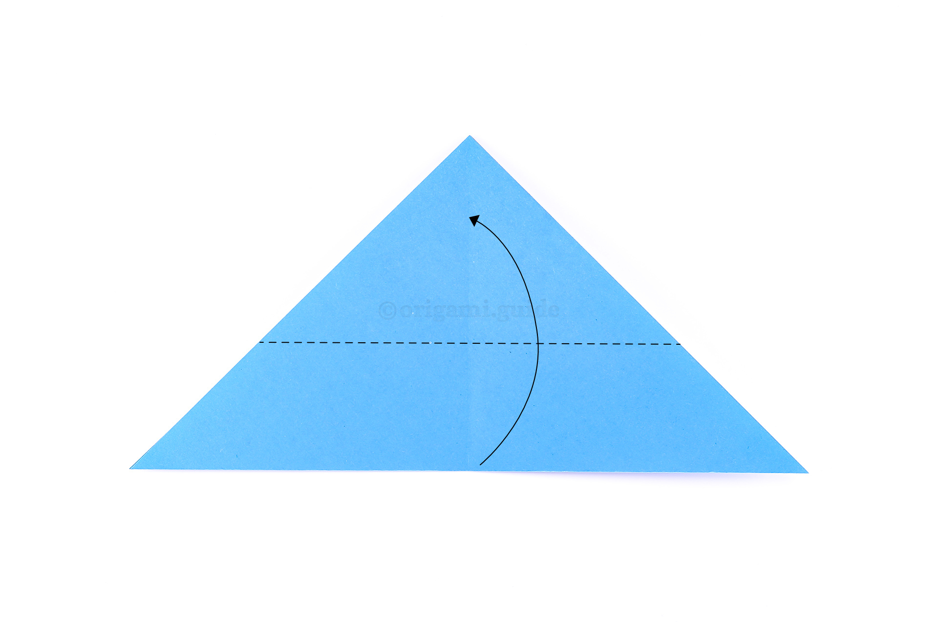 Fold the bottom edge up, leaving a small gap.