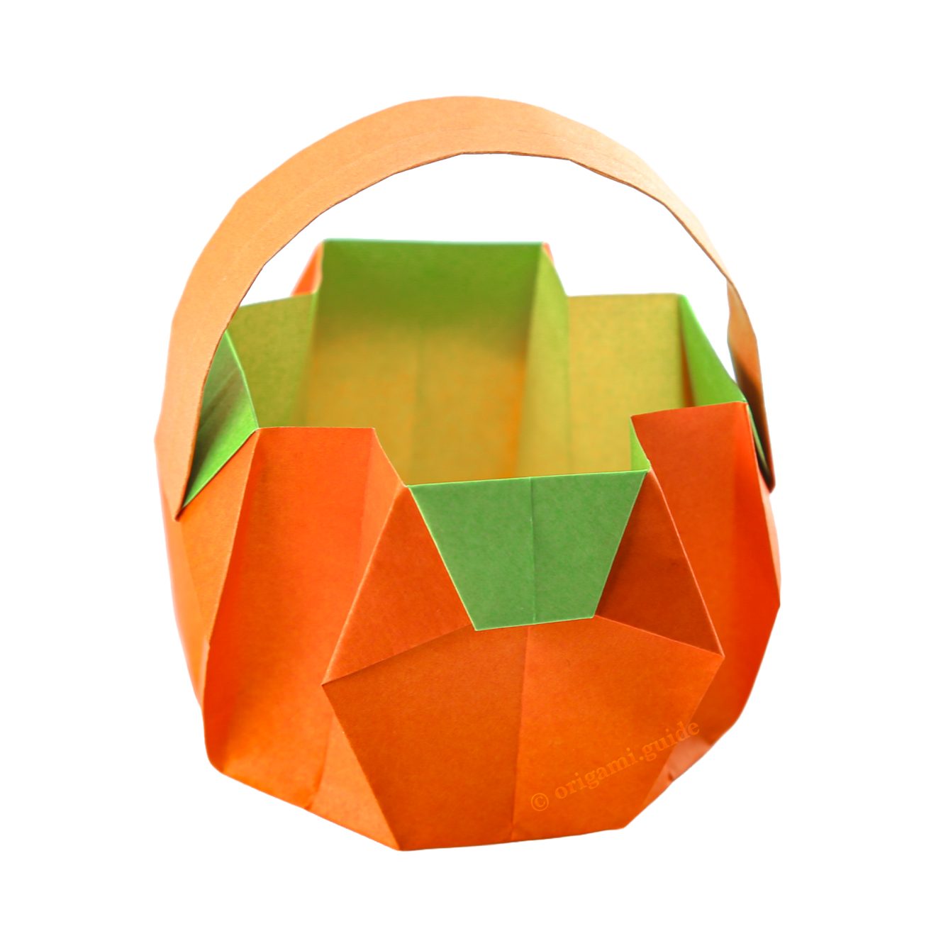 Halloween Origami Pumpkin Basket 1 Halloween Origami Pumpkin Basket - Origami Guide