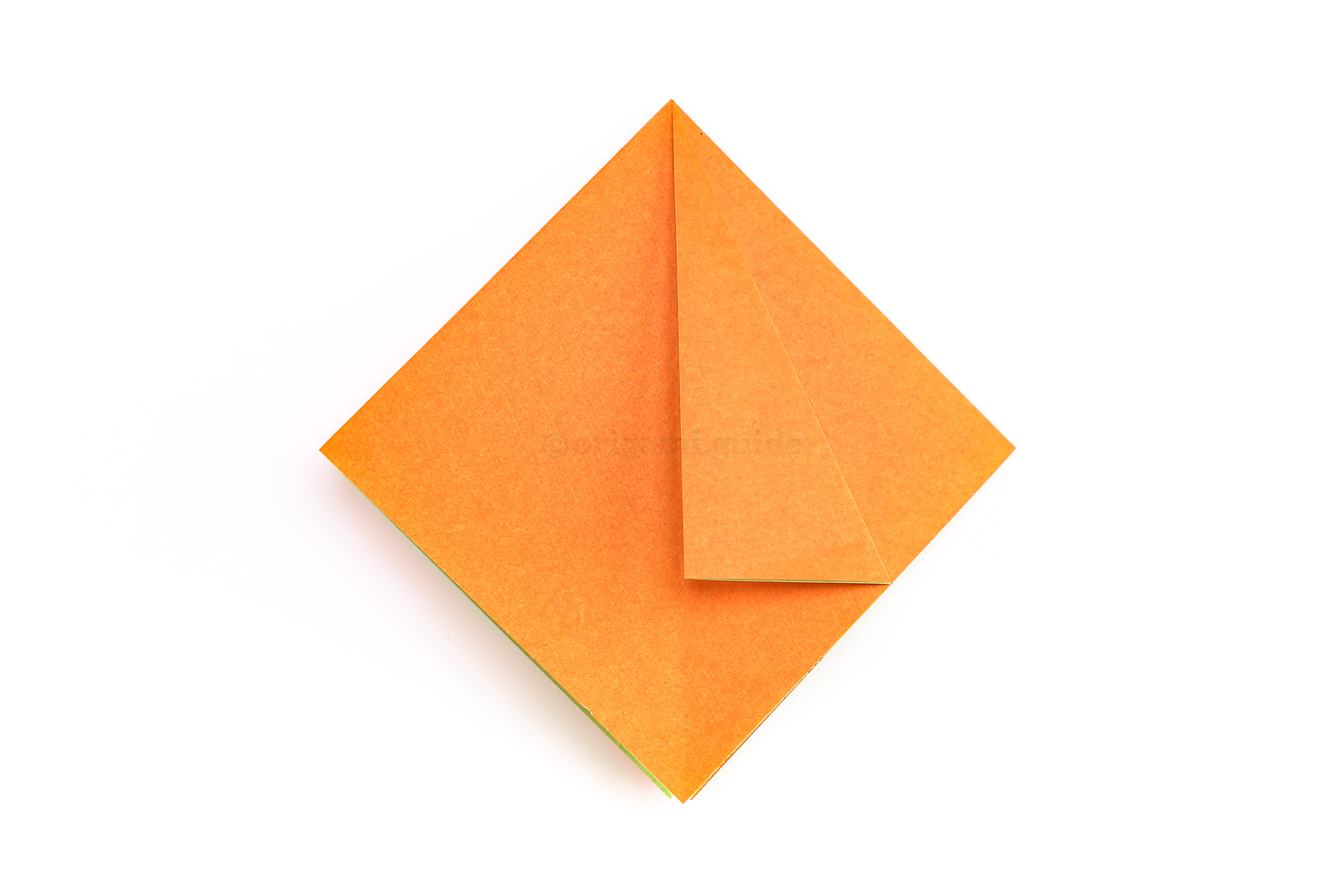 Step 15 - Fold the right point to the central crease as shown.