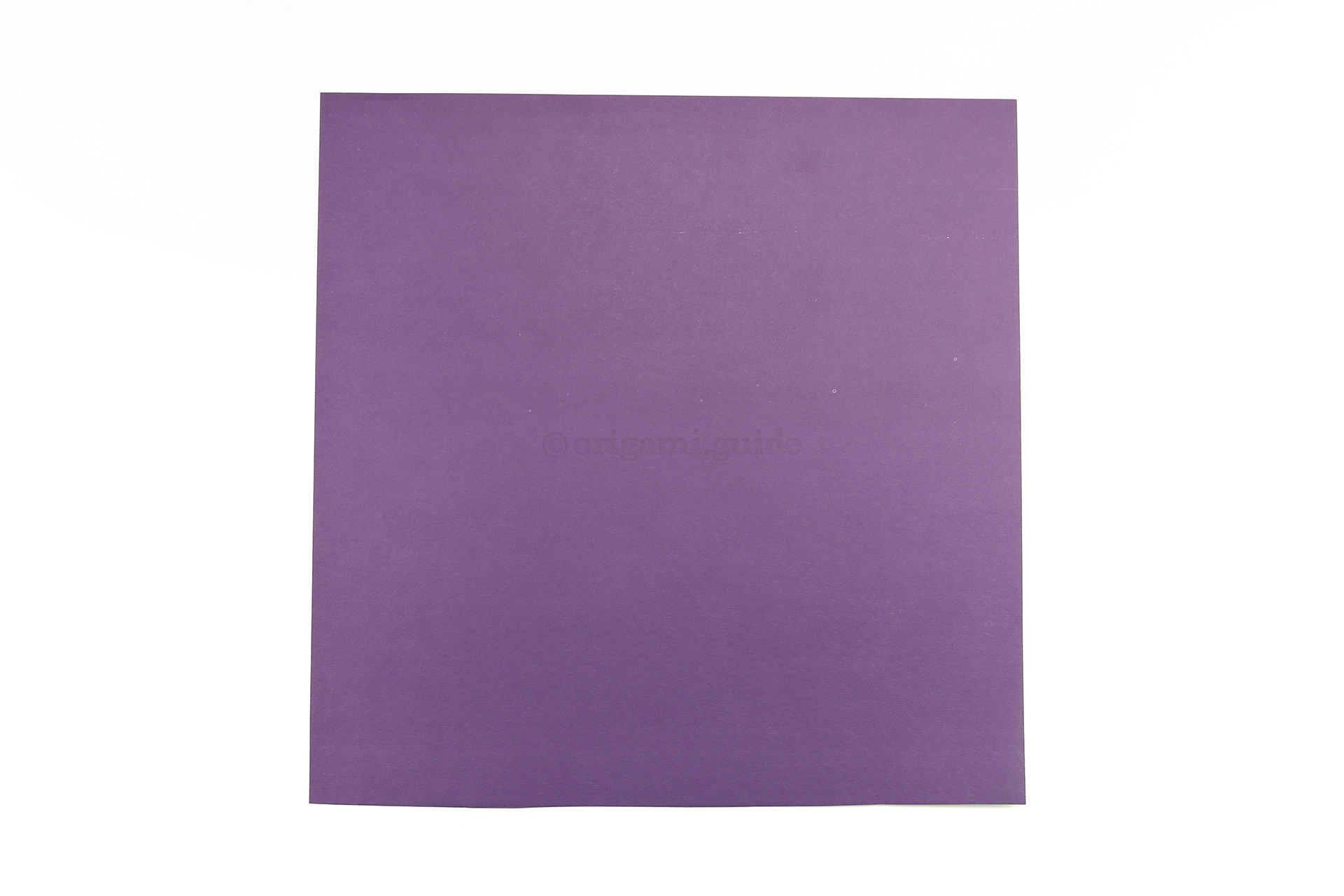 Start with the front side of the paper facing up. Our spider will turn out this colour.