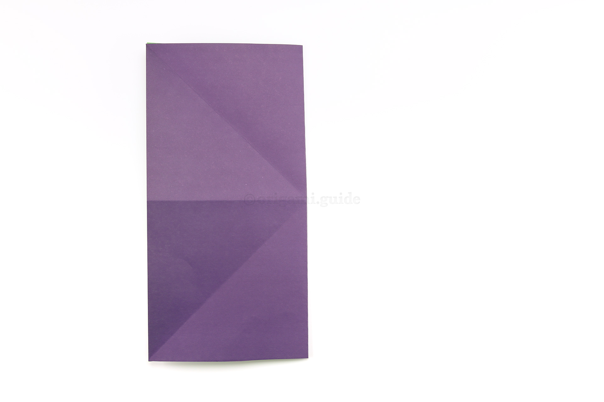 Next, fold the right edge over to the left edge.