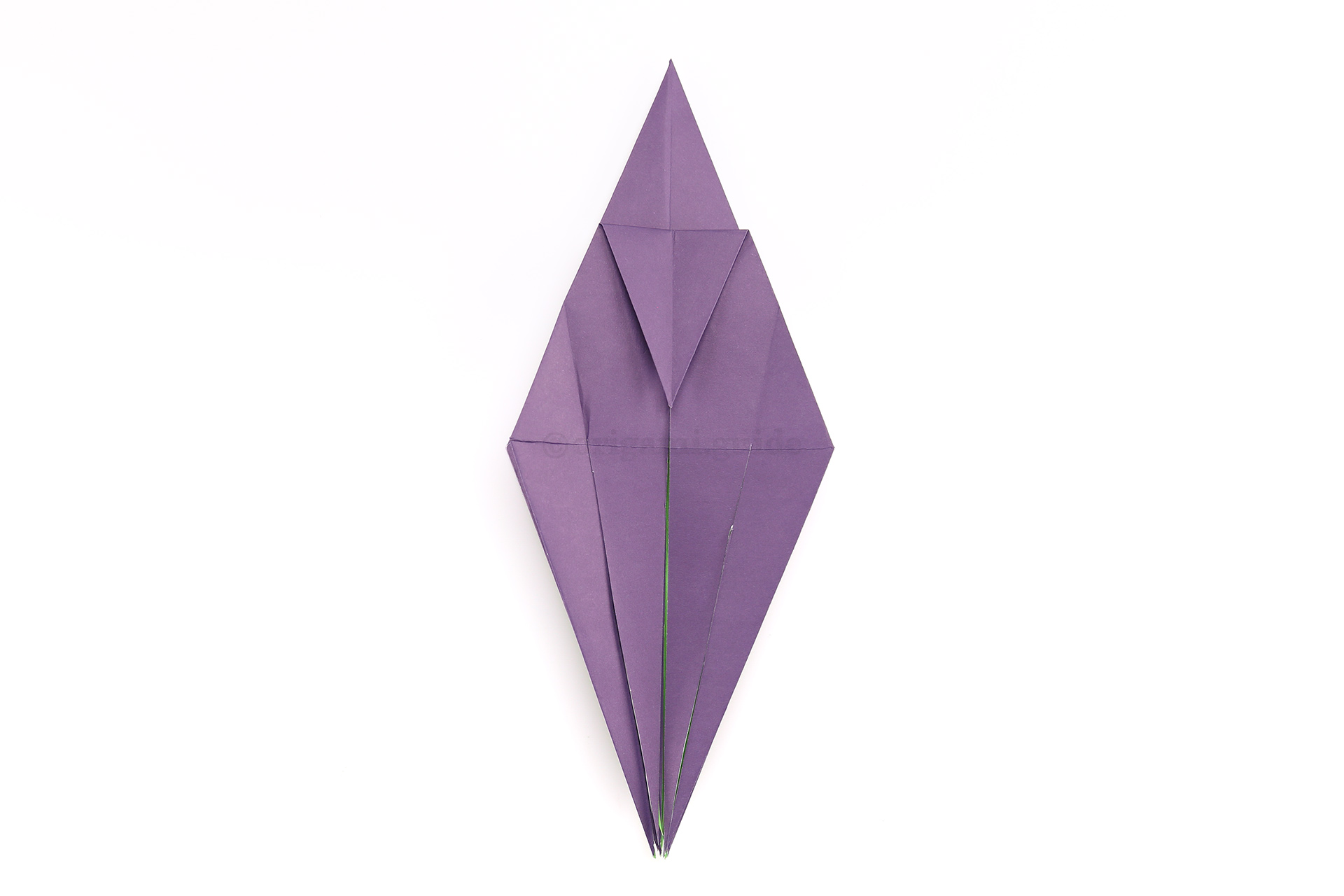 Flip the "pages" of the model back to this position with the folded down flap at the front.