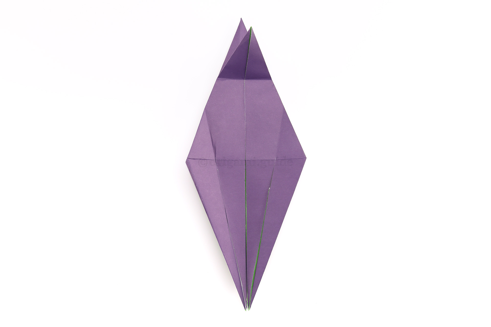 Unfold the front flap upwards.
