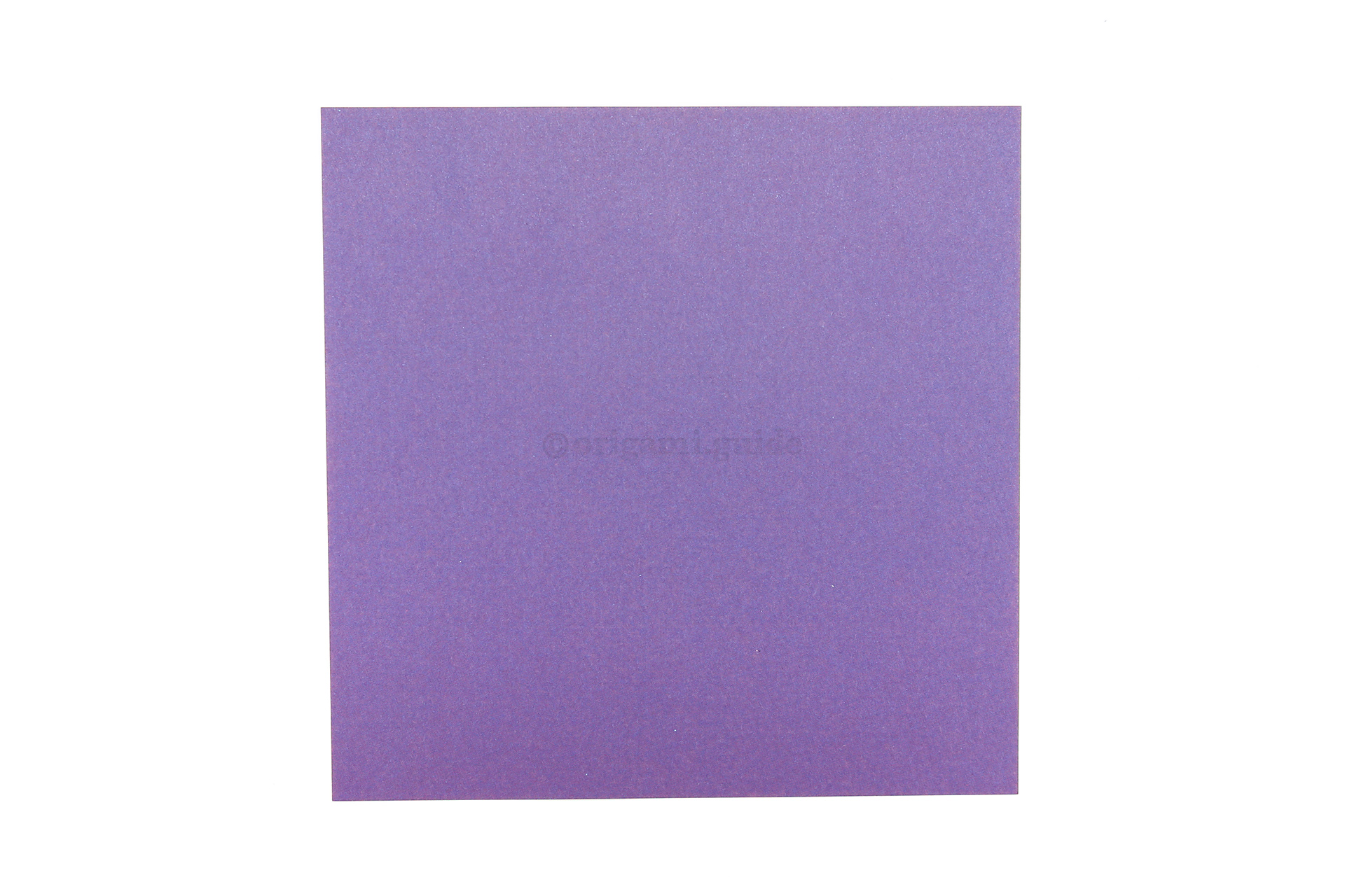 Step 2 - This is the back of our origami paper, which will be the colour responsible for the face.