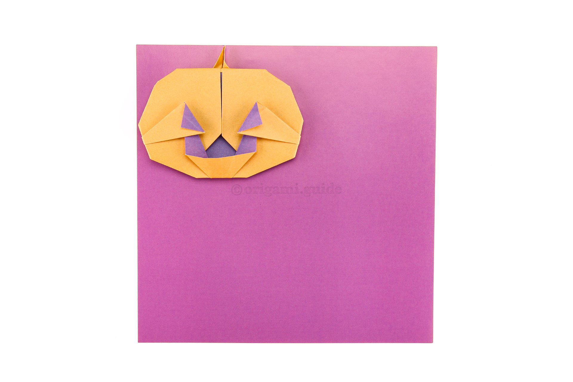 How To Make An Origami Jack-O-Lantern