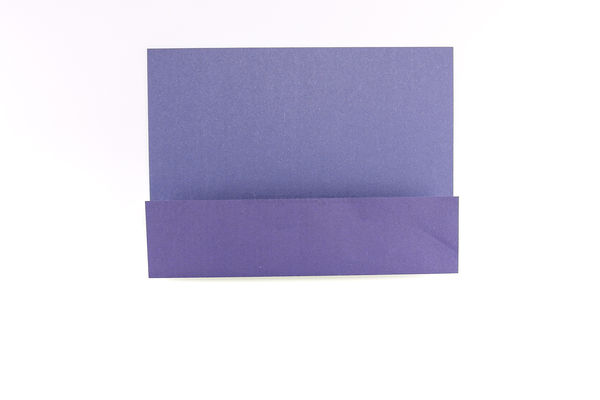 Step 4 - Fold the bottom edge up to the crease you just made.