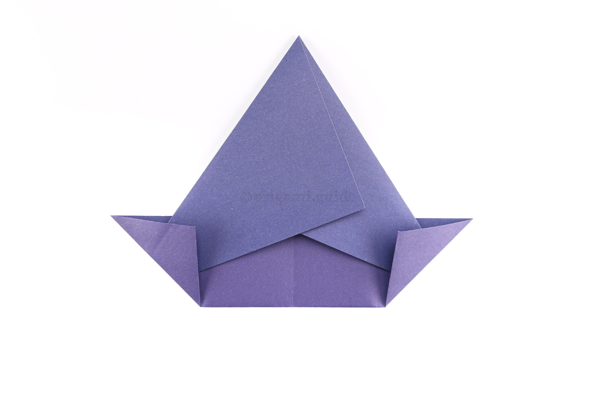 Step 10 - Fold the left and right lower corners diagonally up as shown.