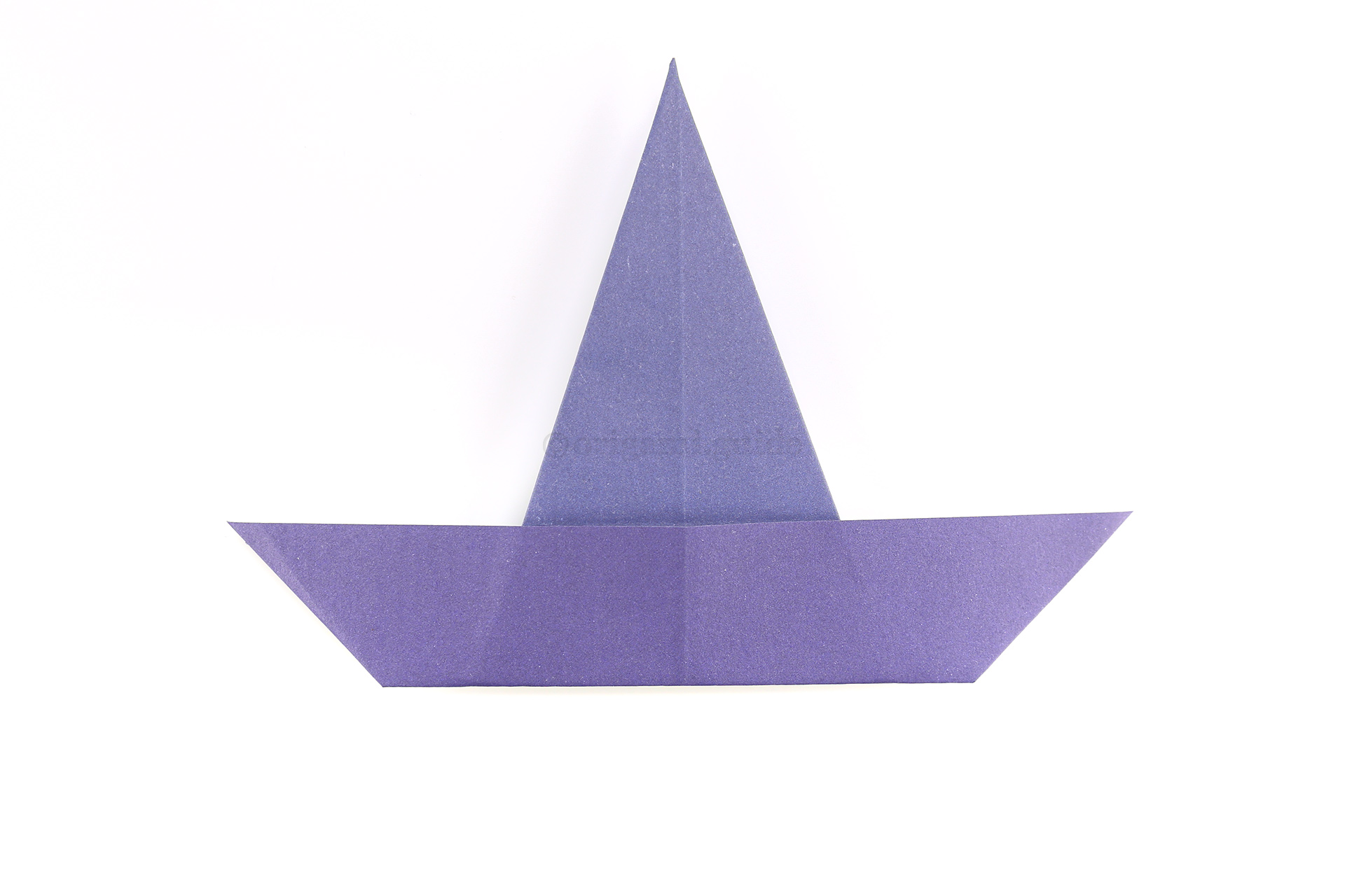 Step 64 - Here is how the origami witch hat is looking now.